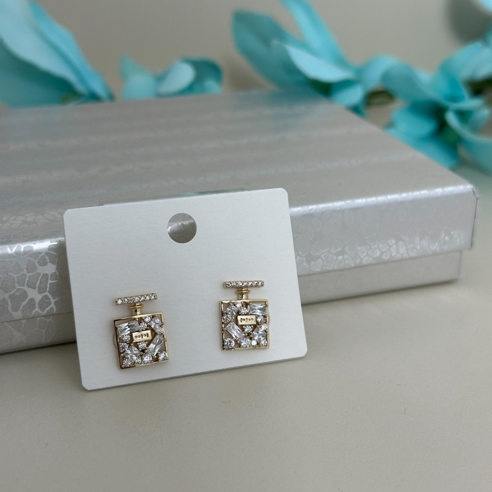 14K Gold Plated XP Women's Mini Bottle Stud Earring High Quality